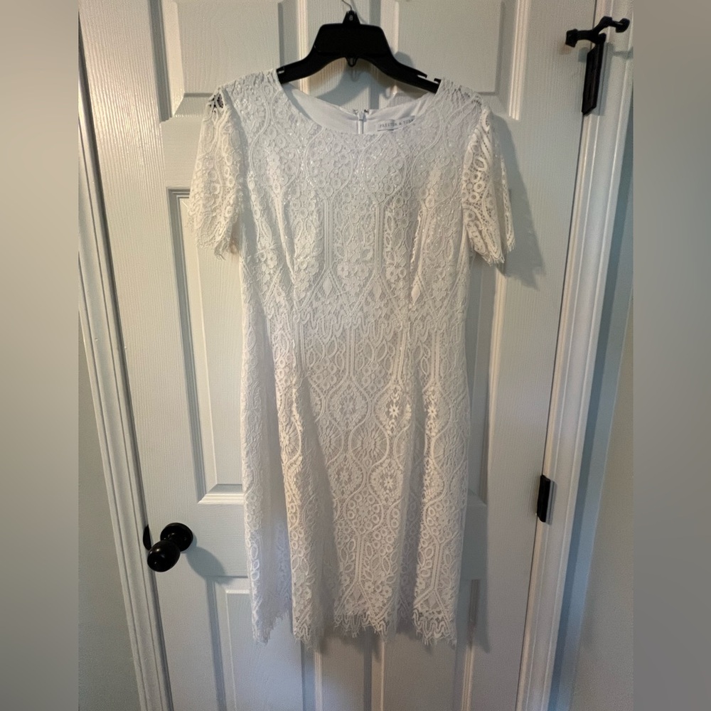 💚BOGO- Preston and York dress, white, size 8, NWT